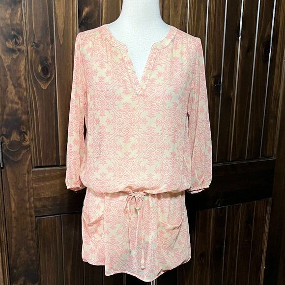 CAbi Long Sleeve Sheer Tunic, Cover-Up Size X-Small - Picture 1 of 4
